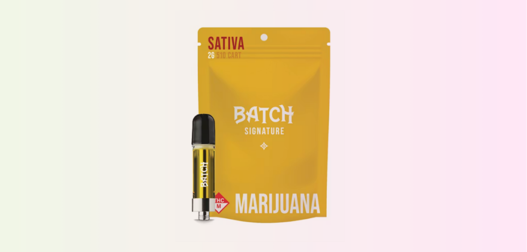 Batch cannabis label.